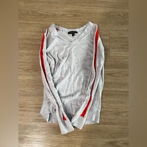 Banana Republic Grey & Red Long Sleeve Shirt
